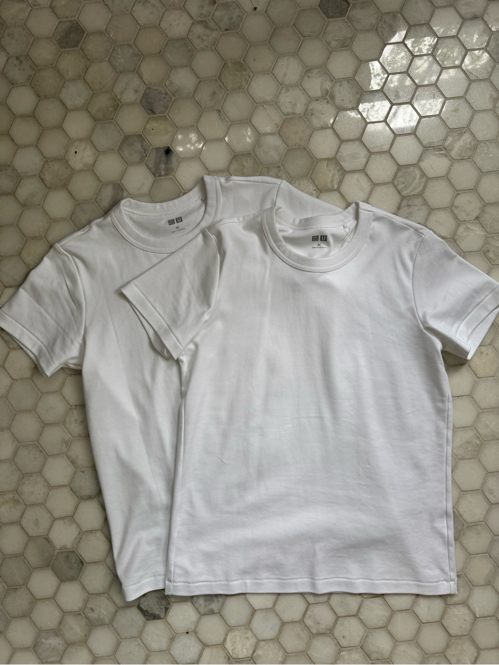 UNIQLO U White Crewneck T-Shirts – Size M – Set of 2, NWOT